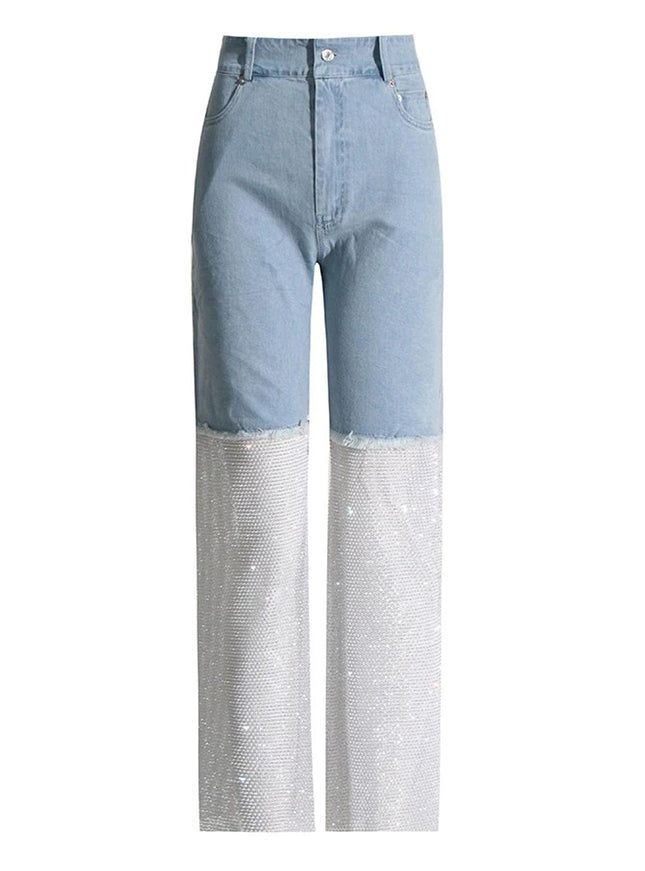 Carla Denim Diamond Jeans Pant - Fashion Pov