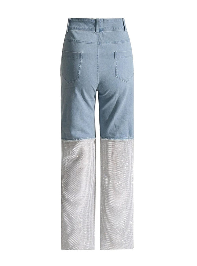 Carla Denim Diamond Jeans Pant - Fashion Pov