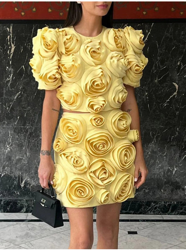 Carli Appliques Top & Skirt Set - Fashion Pov