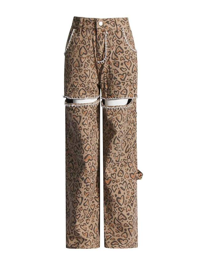Cathryn Hollow Out Diamond Denim Pant - Fashion Pov