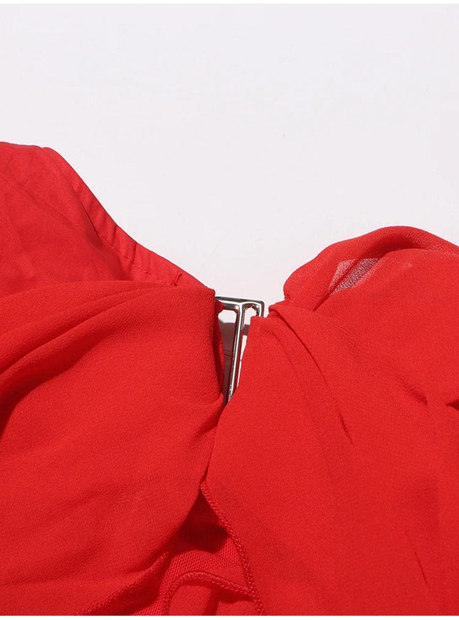 Cayce Folds Backless Mini Dress - Fashion Pov