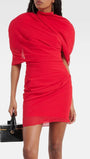 Cayce Folds Backless Mini Dress - Fashion Pov