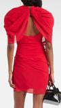 Cayce Folds Backless Mini Dress - Fashion Pov