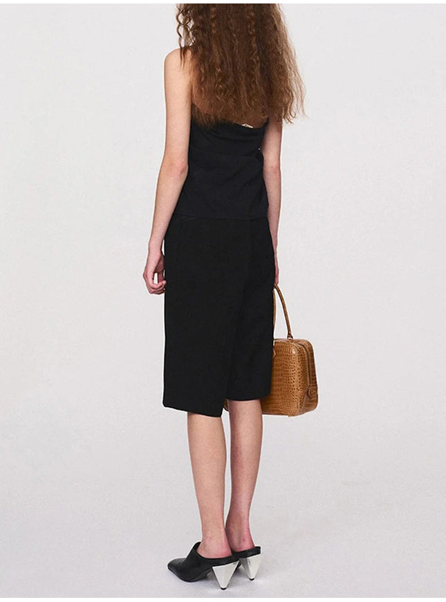 Cecile Backless Metal Buckle Tank Top - Fashion Pov