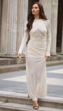 Cecilia Mesh Maxi Dress In White - Fashion Pov
