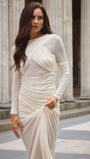 Cecilia Mesh Maxi Dress In White - Fashion Pov