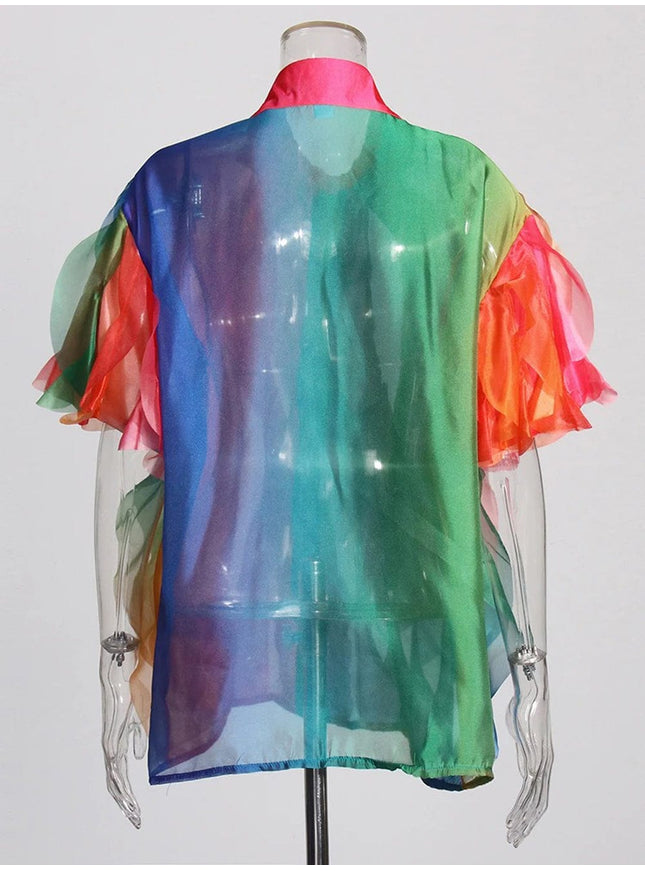 Ceilie Folds Diamond Single Breasted Shirt - Fashion Pov