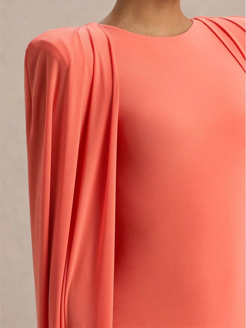 Celeste Cape Sleeve Maxi Gown - Fashion Pov