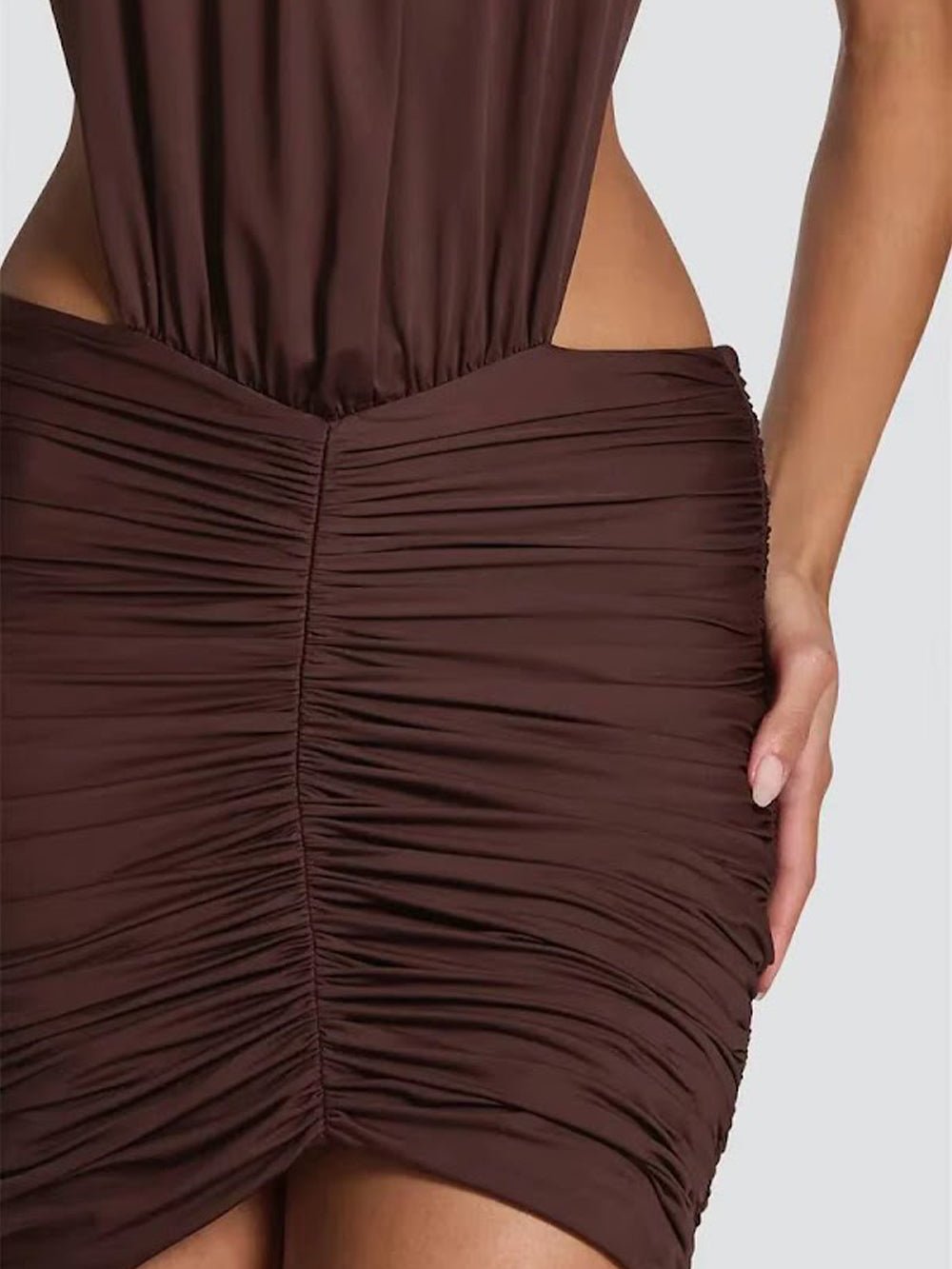 Celeste Cutout Halter Mini Dress - Fashion Pov