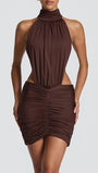 Celeste Cutout Halter Mini Dress - Fashion Pov