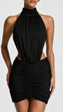 Celeste Cutout Halter Mini Dress - Fashion Pov