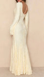 Celeste Draped Lace Maxi Dress - Fashion Pov