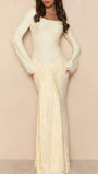 Celeste Draped Lace Maxi Dress - Fashion Pov