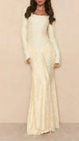 Celeste Draped Lace Maxi Dress - Fashion Pov