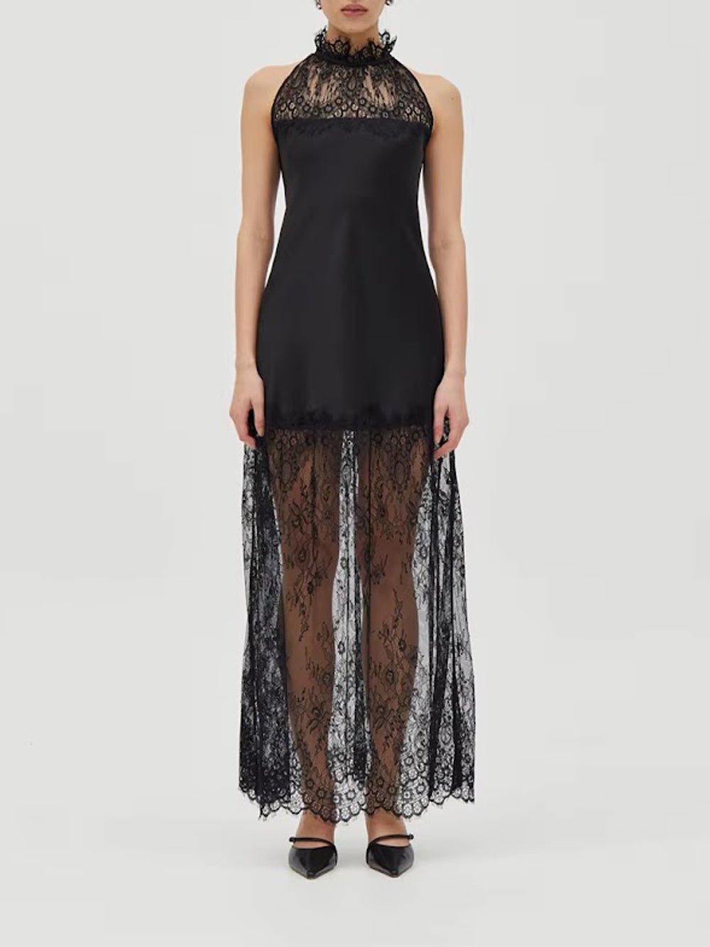 Celeste Lace Halter Maxi Dress - Fashion Pov