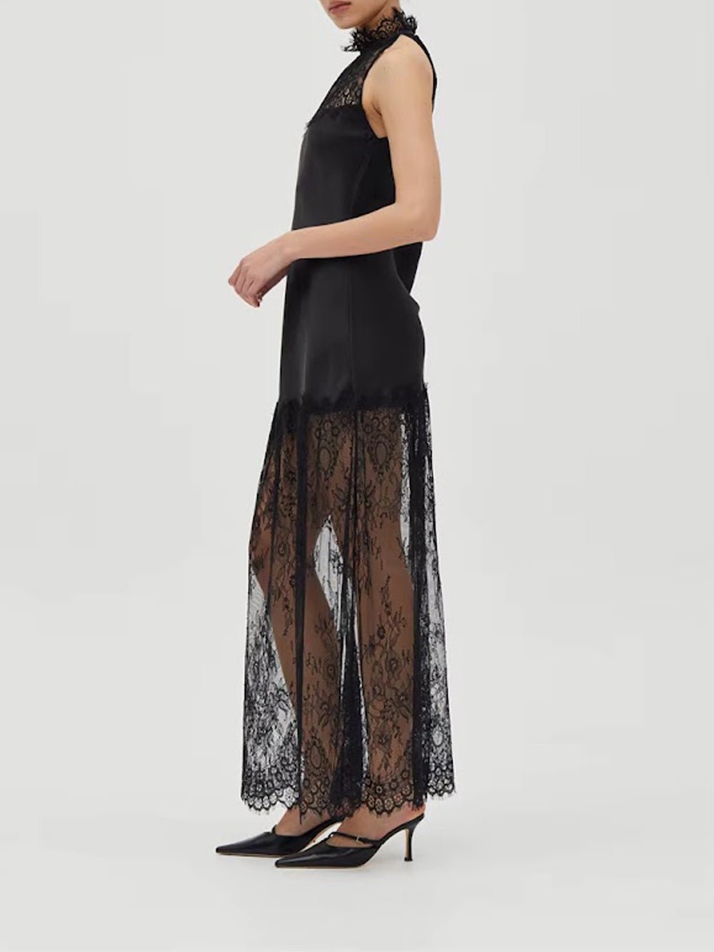 Celeste Lace Halter Maxi Dress - Fashion Pov
