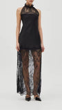 Celeste Lace Halter Maxi Dress - Fashion Pov