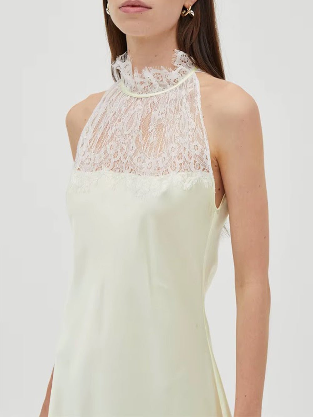 Celeste Lace Halter Maxi Dress - Fashion Pov