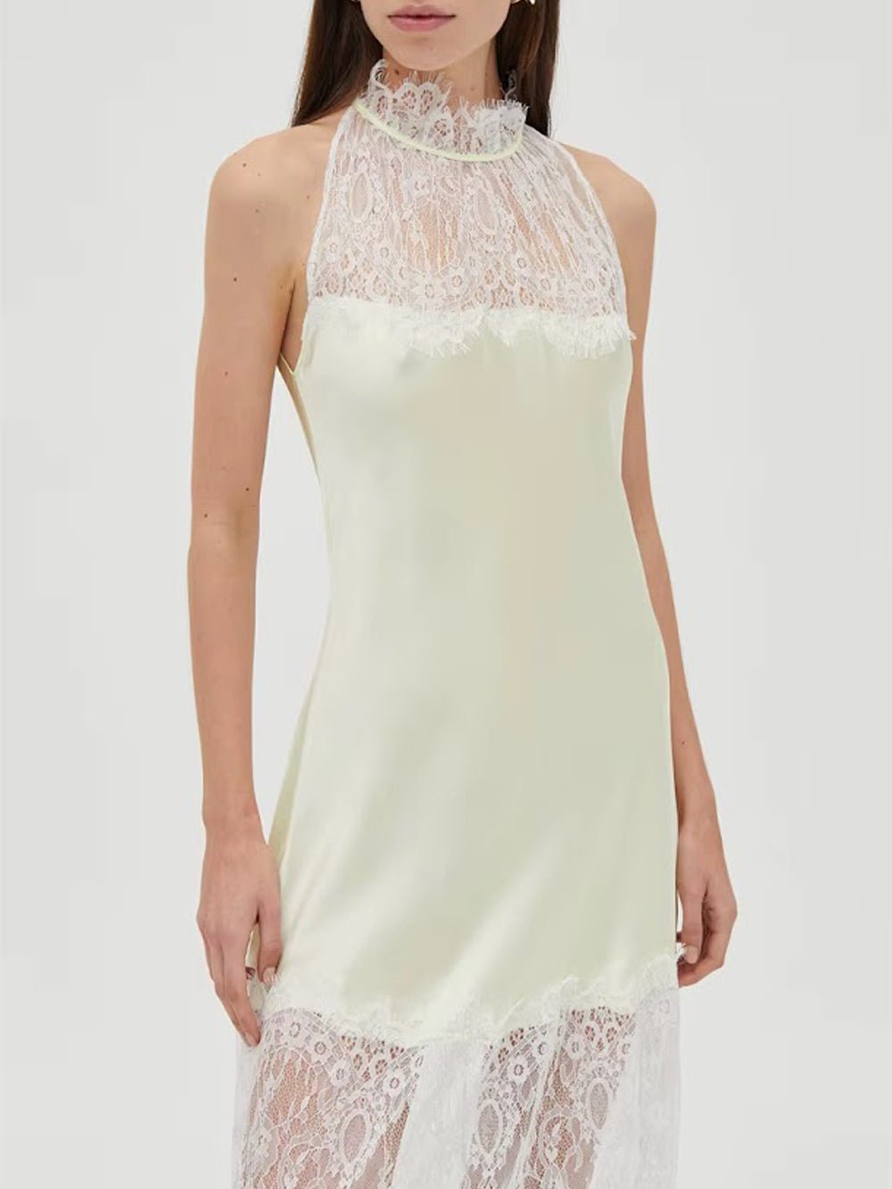 Celeste Lace Halter Maxi Dress - Fashion Pov