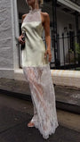 Celeste Lace Halter Maxi Dress - Fashion Pov
