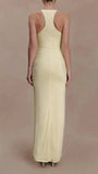 Celeste Ruched Halter Maxi Dress - Fashion Pov