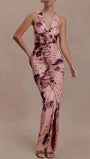 Celeste Ruched Halter Maxi Dress - Fashion Pov