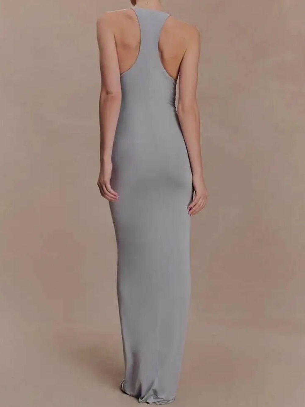 Celeste Ruched Halter Maxi Dress - Fashion Pov