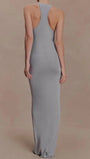 Celeste Ruched Halter Maxi Dress - Fashion Pov