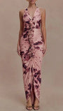 Celeste Ruched Halter Maxi Dress - Fashion Pov