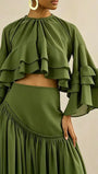 Celeste Ruffle Cape Skirt Set - Fashion Pov