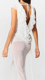 Celeste Ruffled Plunge Gown Dress - Fashion Pov