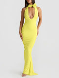 Chloe Backless Bodycon Maxi Dress - Fashion Pov