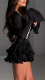 Chloe Ruffled Flare Mini Dress - Fashion Pov