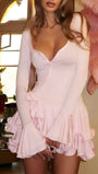Chloe Ruffled Flare Mini Dress - Fashion Pov