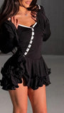 Chloe Ruffled Flare Mini Dress - Fashion Pov