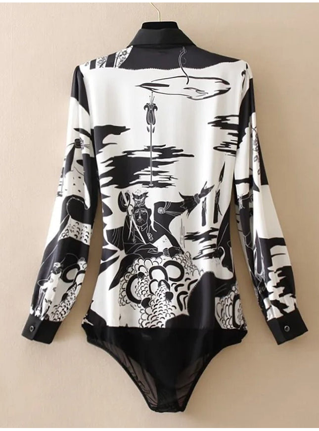 Claire Chiffon Bodysuit Shirt - Fashion Pov