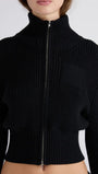 Claire Zip Turtleneck Knit Cardigan - Fashion Pov