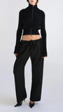 Claire Zip Turtleneck Knit Cardigan - Fashion Pov