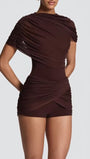 Clara Draped Cut-Out Mini Dress - Fashion Pov
