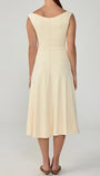 Clara Scoop Neck Flared Midi Dress - Fashion Pov