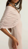 Colette Off Shoulder Draped Gown - Fashion Pov