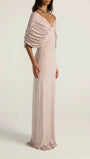 Colette Off Shoulder Draped Gown - Fashion Pov