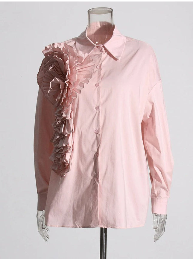 Daegan Casual Button Appliques Shirt - Fashion Pov