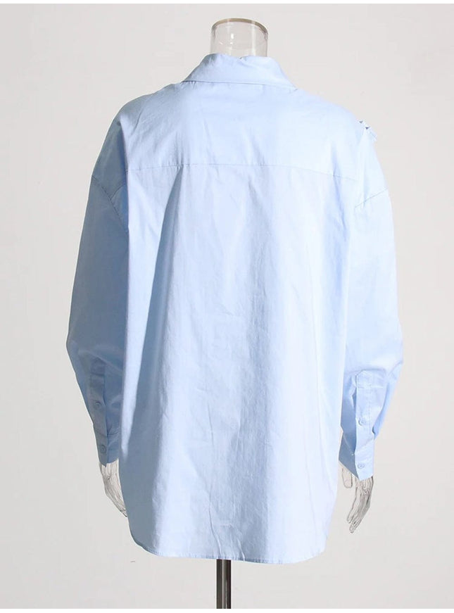 Daegan Casual Button Appliques Shirt - Fashion Pov