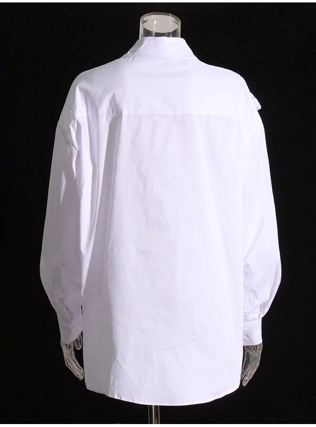 Daegan Casual Button Appliques Shirt - Fashion Pov