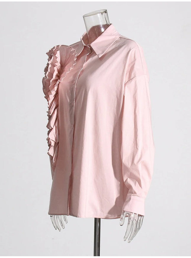 Daegan Casual Button Appliques Shirt - Fashion Pov