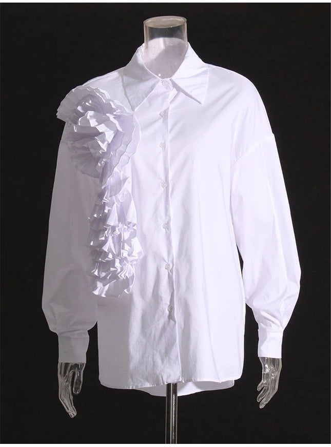Daegan Casual Button Appliques Shirt - Fashion Pov