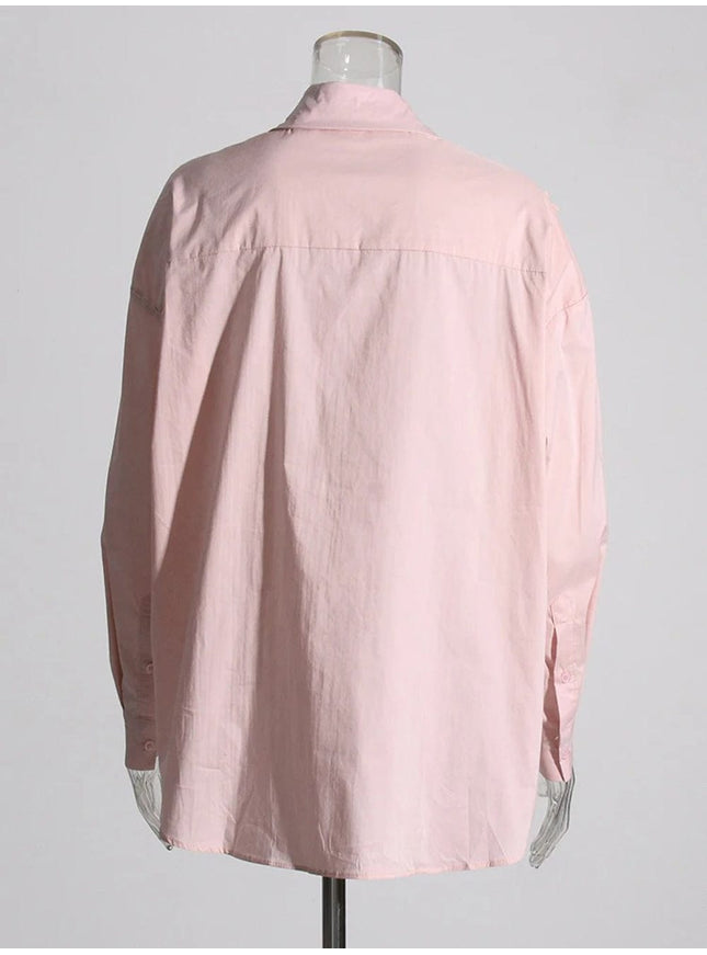 Daegan Casual Button Appliques Shirt - Fashion Pov