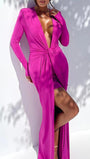 Daisy Bodycon Split Maxi Dress - Fashion Pov