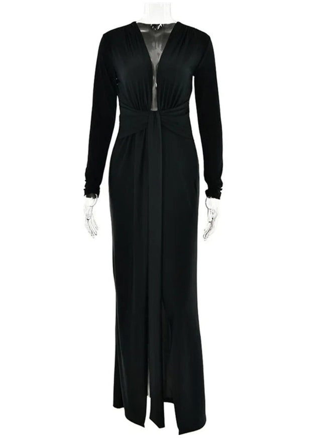 Daisy Bodycon Split Maxi Dress - Fashion Pov